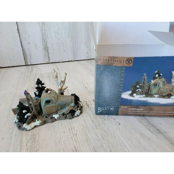 Dept 56 52868 old pickup truck bucks new county Xmas village car accessory - Picture 1 of 8